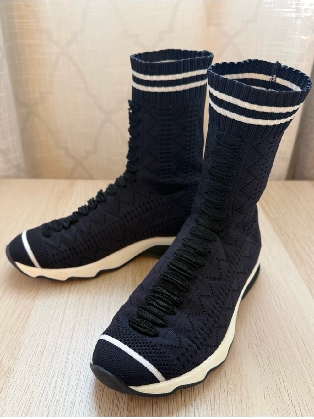 Fendi Black Knit Sock Sneakers